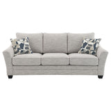 Tomkins Boucle Upholstered Sofa Light Grey - Tampa Furniture Outlet
