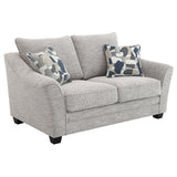 Tampa Furniture Outlet - Coaster - Tomkins Boucle Upholstered Loveseat Light Grey - 509672