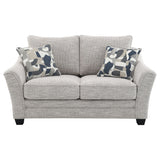 Tomkins Boucle Upholstered Loveseat Light Grey - Tampa Furniture Outlet