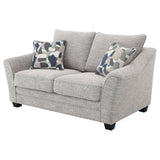 Tomkins Boucle Upholstered Loveseat Light Grey - Tampa Furniture Outlet