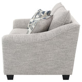 Tomkins Boucle Upholstered Loveseat Light Grey - Tampa Furniture Outlet
