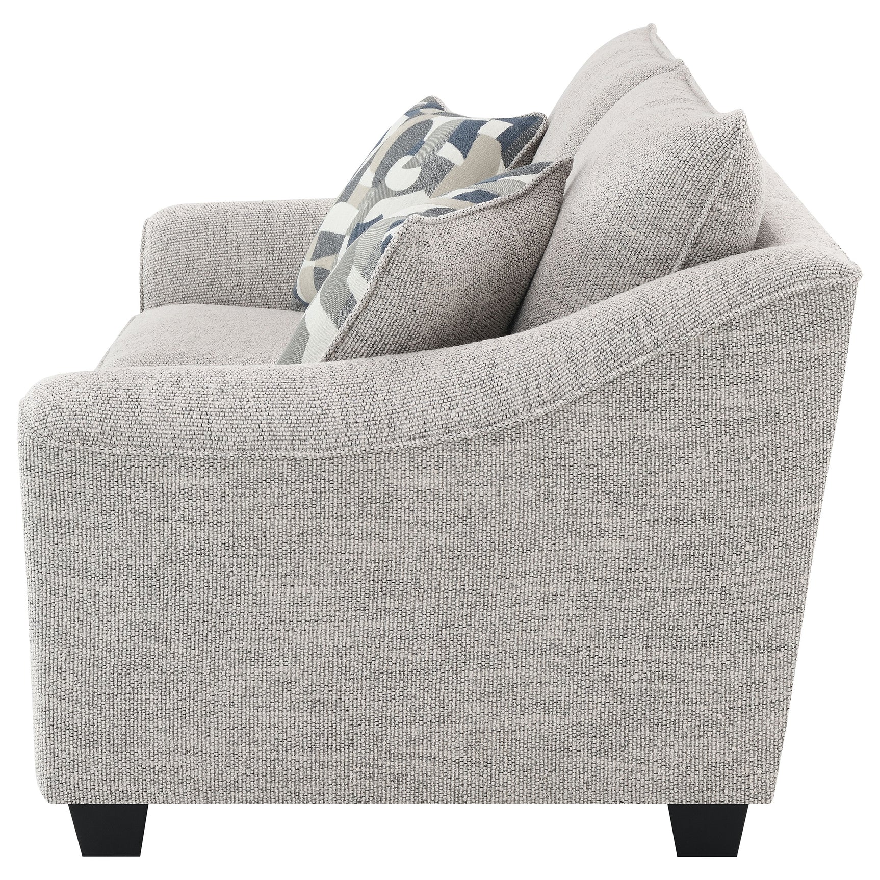 Tomkins Boucle Upholstered Loveseat Light Grey - Tampa Furniture Outlet