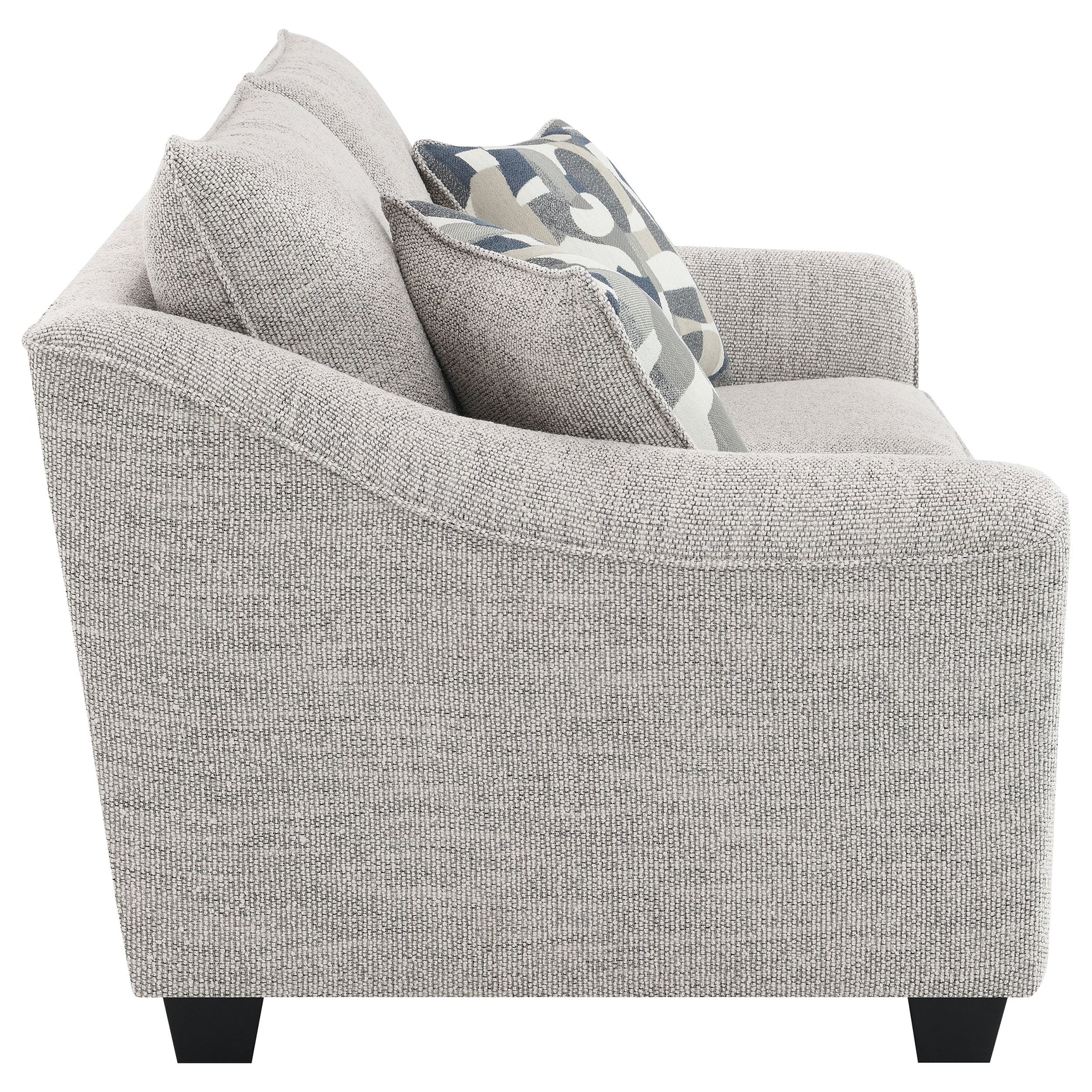 Tomkins Boucle Upholstered Loveseat Light Grey - Tampa Furniture Outlet