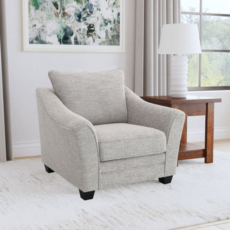 Tomkins Boucle Upholstered Chair Light Grey - Tampa Furniture Outlet