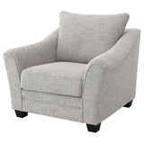 Tomkins Boucle Upholstered Chair Light Grey - Tampa Furniture Outlet