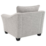Tomkins Boucle Upholstered Chair Light Grey - Tampa Furniture Outlet
