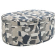 Tampa Furniture Outlet - Coaster - Tomkins Oval Upholstered Storage Ottoman Indigo Blue - 509674