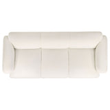 Dorset 2-piece Upholstered Round Track Arm Sofa Set White