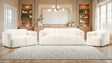 Tampa Furniture Outlet - Coaster - Dorset 3-piece Upholstered Round Track Arm Sofa Set White - 509811-S3
