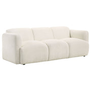 Tampa Furniture Outlet - Coaster - Dorset Fabric Upholstered Round Track Arm Sofa White - 509811