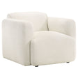 Tampa Furniture Outlet - Coaster - Dorset Fabric Upholstered Round Track Arm Accent Chair White - 509813