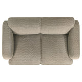 Dorset 2-piece Upholstered Round Track Arm Sofa Set Brown
