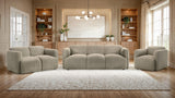 Tampa Furniture Outlet - Coaster - Dorset 3-piece Upholstered Round Track Arm Sofa Set Brown - 509814-S3