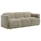 Tampa Furniture Outlet - Coaster - Dorset Fabric Upholstered Round Track Arm Sofa Brown - 509814