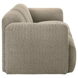 Dorset Fabric Upholstered Round Track Arm Sofa Brown