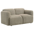 Tampa Furniture Outlet - Coaster - Dorset Fabric Upholstered Round Track Arm Loveseat Brown - 509815