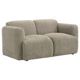 Tampa Furniture Outlet - Coaster - Dorset Fabric Upholstered Round Track Arm Loveseat Brown - 509815