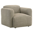Tampa Furniture Outlet - Coaster - Dorset Fabric Upholstered Round Track Arm Accent Chair Brown - 509816