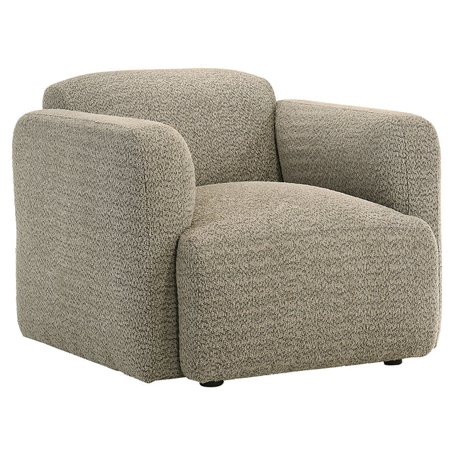 Tampa Furniture Outlet - Coaster - Dorset Fabric Upholstered Round Track Arm Accent Chair Brown - 509816