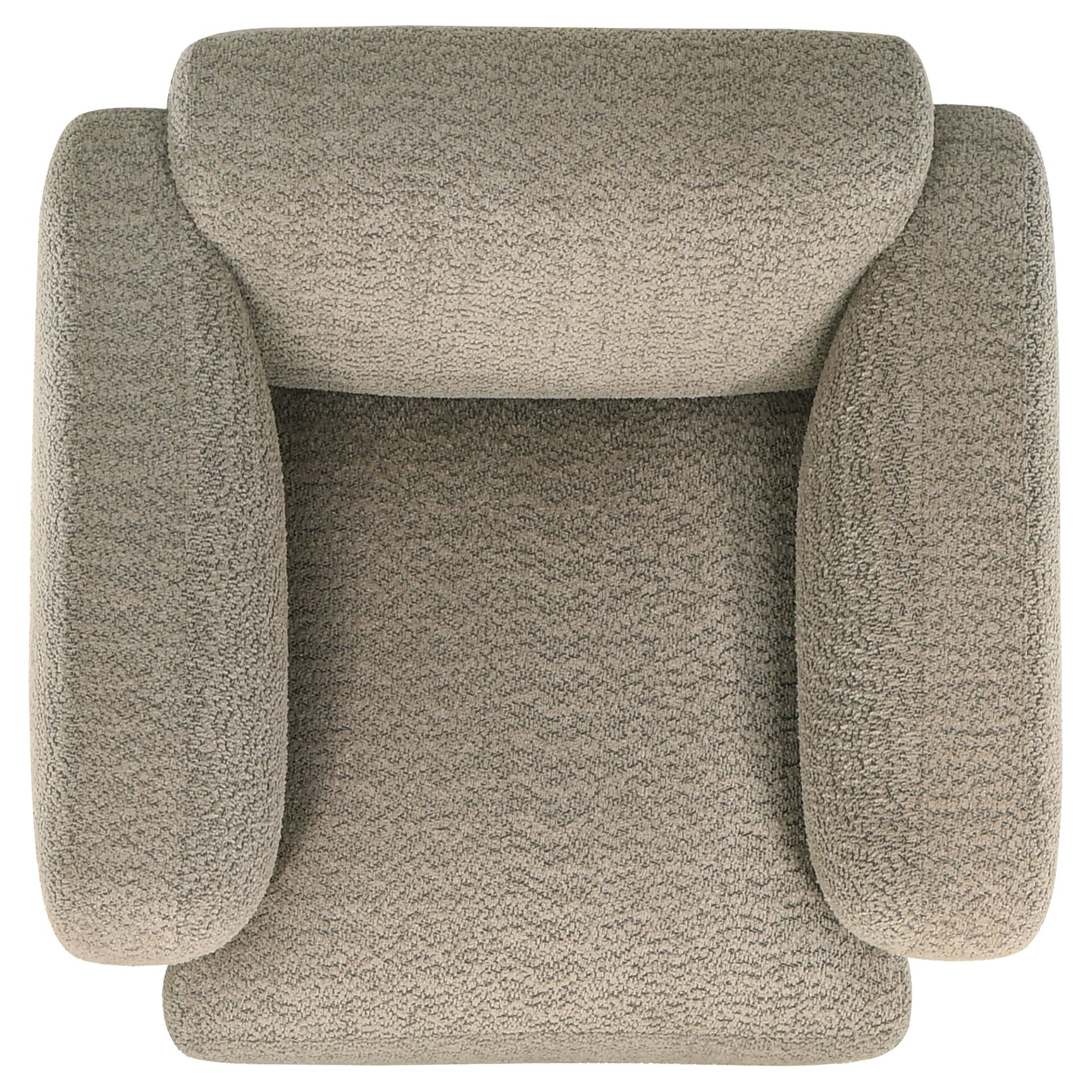 Dorset Fabric Upholstered Round Track Arm Accent Chair Brown
