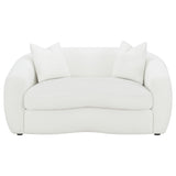 Isabella 2-piece Faux Sheepskin Upholstered Sofa Set Natural - Tampa Furniture Outlet