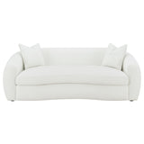 Isabella 3-piece Faux Sheepskin Upholstered Sofa Set Natural - Tampa Furniture Outlet
