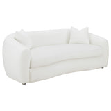 Tampa Furniture Outlet - Coaster - Isabella Faux Sheepskin Upholstered Sofa Natural - 509871