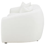 Isabella Faux Sheepskin Upholstered Sofa Natural - Tampa Furniture Outlet