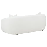 Isabella Faux Sheepskin Upholstered Sofa Natural - Tampa Furniture Outlet