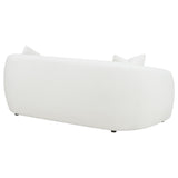 Isabella Faux Sheepskin Upholstered Sofa Natural - Tampa Furniture Outlet