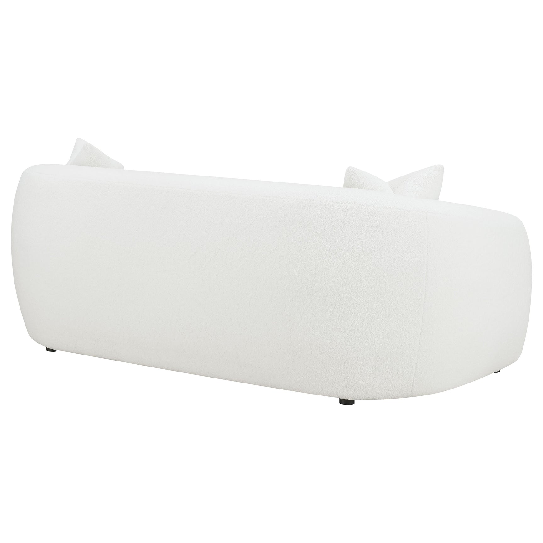 Isabella Faux Sheepskin Upholstered Sofa Natural - Tampa Furniture Outlet