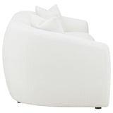 Isabella Faux Sheepskin Upholstered Sofa Natural - Tampa Furniture Outlet