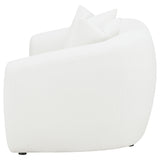 Isabella Faux Sheepskin Upholstered Loveseat Natural - Tampa Furniture Outlet