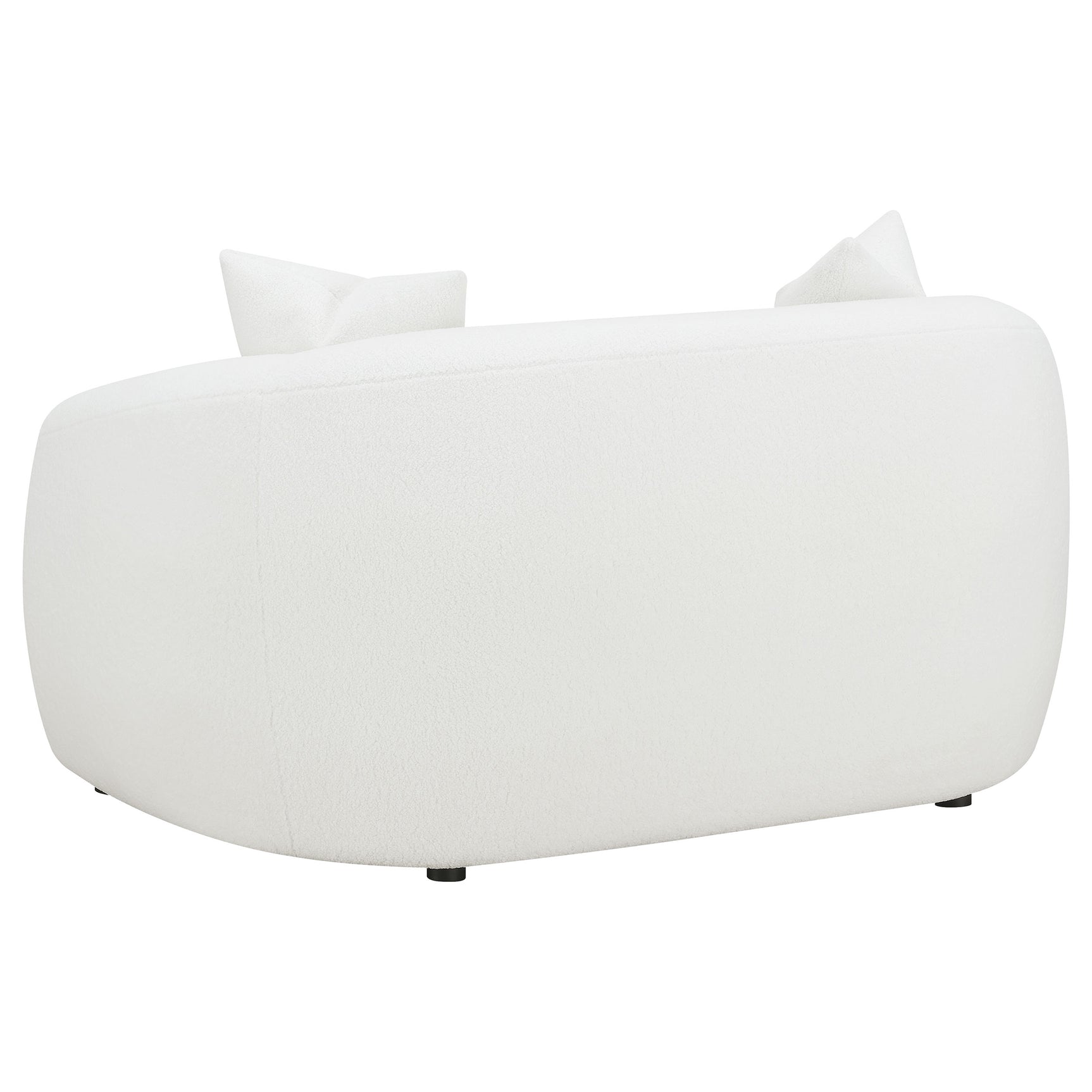 Isabella Faux Sheepskin Upholstered Loveseat Natural - Tampa Furniture Outlet