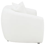 Isabella Faux Sheepskin Upholstered Loveseat Natural - Tampa Furniture Outlet