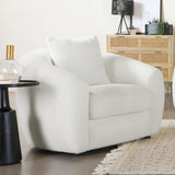 Isabella Faux Sheepskin Upholstered Accent Chair Natural - Tampa Furniture Outlet