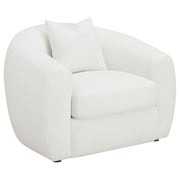 Tampa Furniture Outlet - Coaster - Isabella Faux Sheepskin Upholstered Accent Chair Natural - 509873