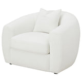 Isabella Faux Sheepskin Upholstered Accent Chair Natural - Tampa Furniture Outlet