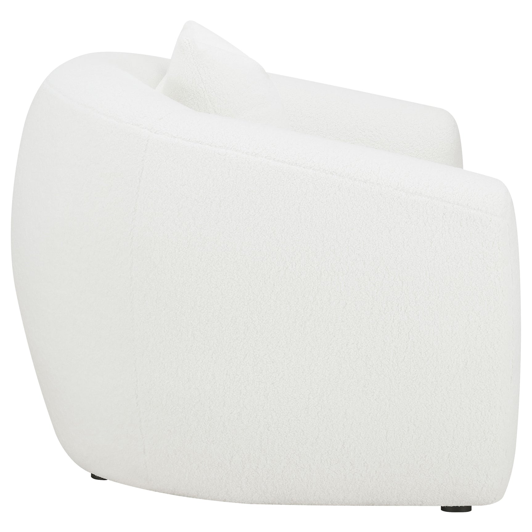 Isabella Faux Sheepskin Upholstered Accent Chair Natural - Tampa Furniture Outlet