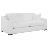 Ashlyn 2-piece Upholstered Sloped Arm Sofa Set White - Tampa Furniture Outlet