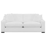 Ashlyn 2-piece Upholstered Sloped Arm Sofa Set White - Tampa Furniture Outlet