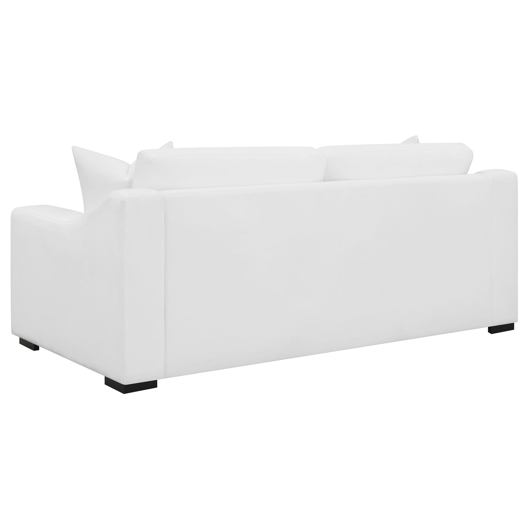 Ashlyn 2-piece Upholstered Sloped Arm Sofa Set White - Tampa Furniture Outlet