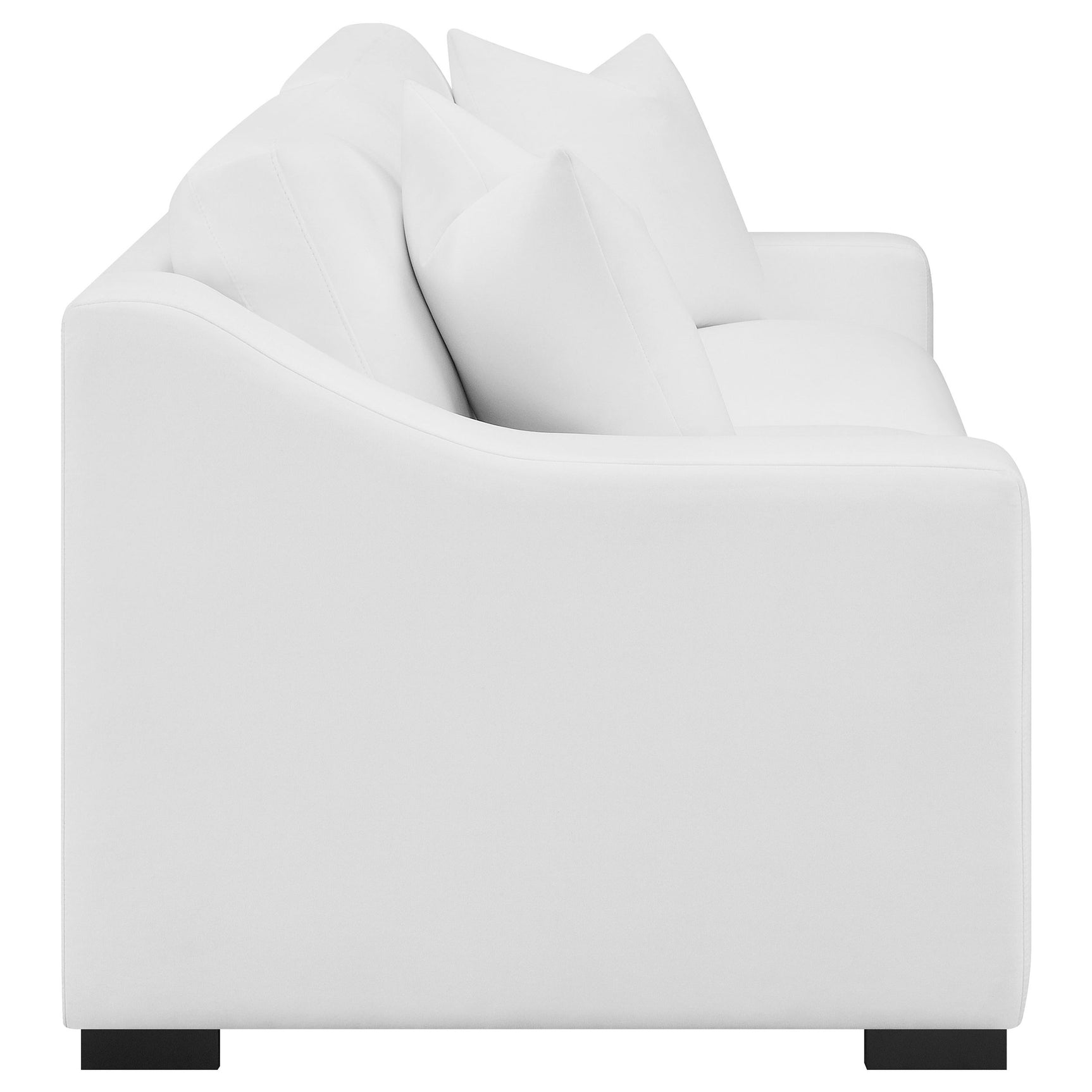 Ashlyn 2-piece Upholstered Sloped Arm Sofa Set White - Tampa Furniture Outlet