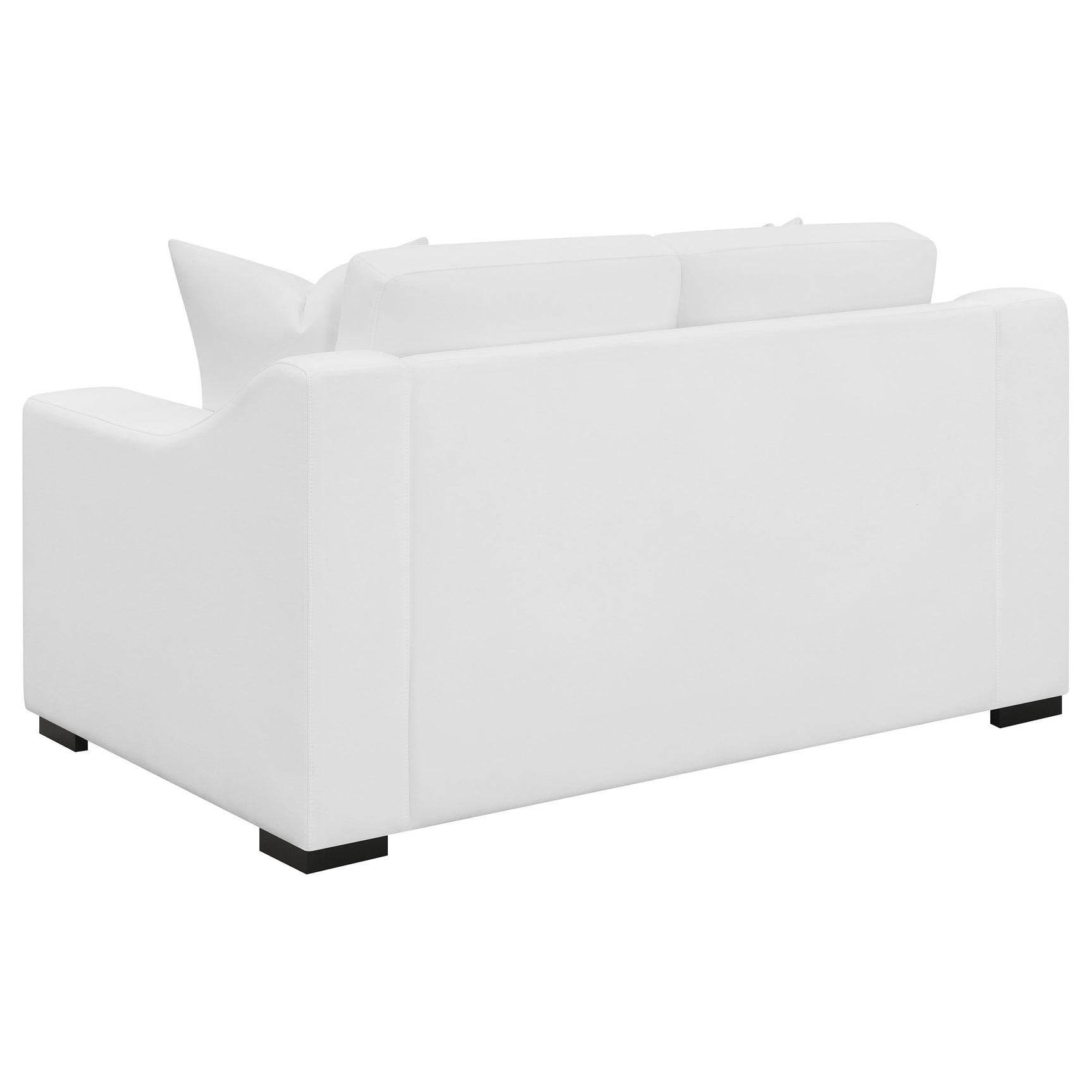 Ashlyn 2-piece Upholstered Sloped Arm Sofa Set White - Tampa Furniture Outlet