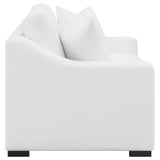 Ashlyn 2-piece Upholstered Sloped Arm Sofa Set White - Tampa Furniture Outlet