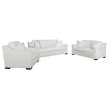 Ashlyn 3-piece Upholstered Sloped Arm Sofa Set White - Tampa Furniture Outlet