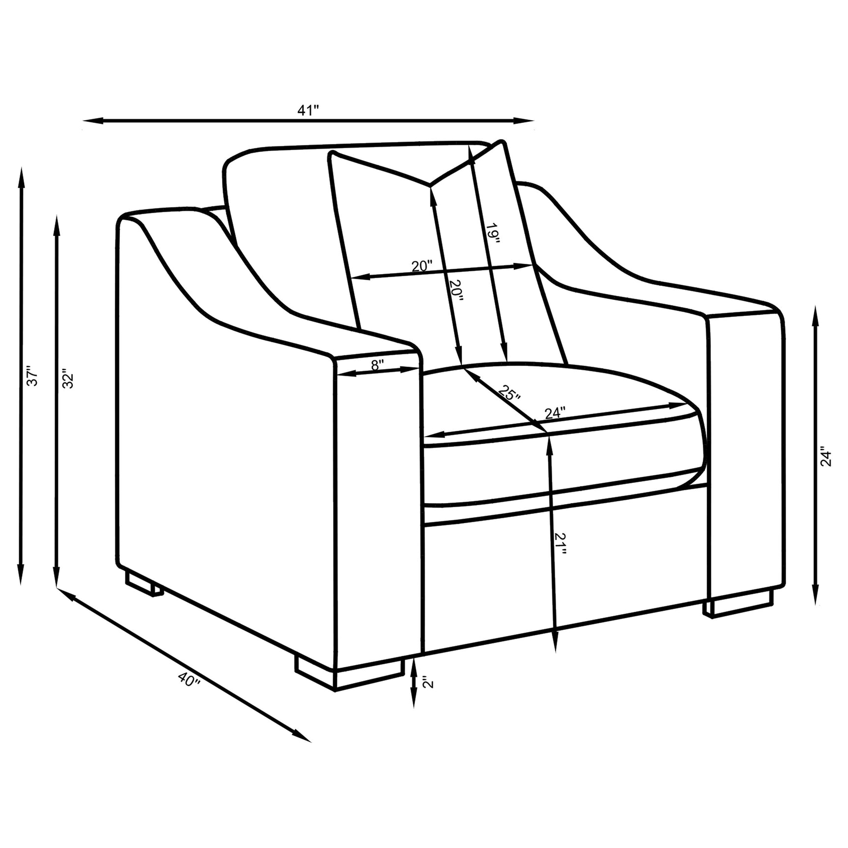 Ashlyn 3-piece Upholstered Sloped Arm Sofa Set White - Tampa Furniture Outlet