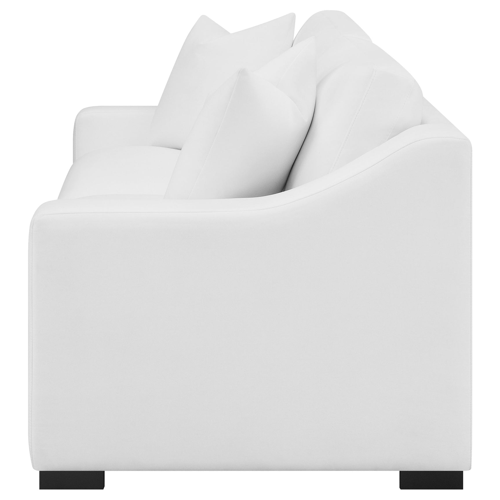 Ashlyn Upholstered Sloped Arm Sofa White - Tampa Furniture Outlet