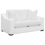 Tampa Furniture Outlet - Coaster - Ashlyn Upholstered Sloped Arm Loveseat White - 509892