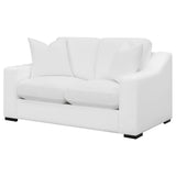 Ashlyn Upholstered Sloped Arm Loveseat White - Tampa Furniture Outlet